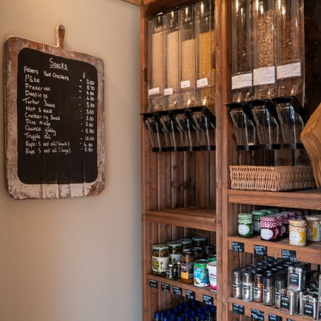 Offering a sustainable approach by using refill dispensers, with a range of dried goods available in our Village Shop, such as oats, cereals, pasta, nuts and seeds. Just bring along your own container or use one of our paper bags.