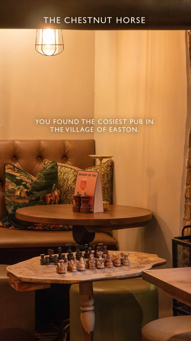 POV: you’ve found The Chestnut Horse. 🐴

The fire’s crackling, the countryside’s calling, and the air smells like comfort.

Settle into one of our many cosy corners for lunch or dinner, or make us your pit stop after a countryside walk. Pop into the deli or farm shop, or stay a little longer and dine from our seasonal menu.

Think winter warmers, local flavours, and that unmistakable pub charm.

The perfect autumn pub setting awaits at The Chestnut Horse, book your table and get cosy with us this season. 🍂
#TheChestnutHorse #VisitHampshire #Winchester #CountryPub