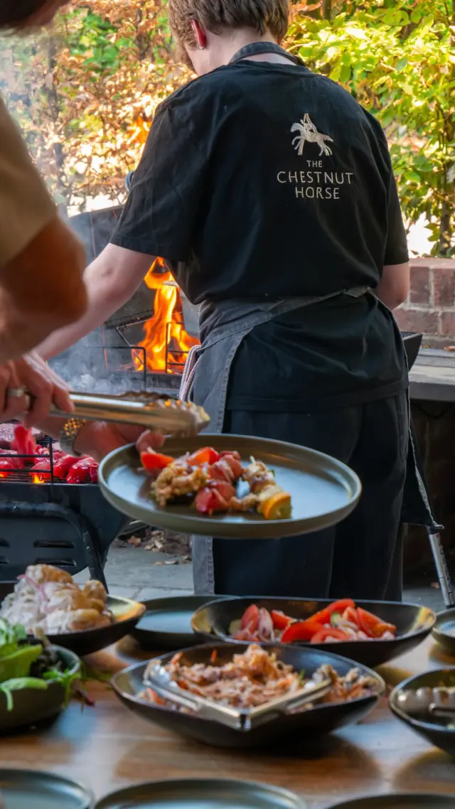 Have you been by for our Friday BBQ yet? 👀🔥

Every Friday this summer, the garden comes alive with flame-grilled favourites, unlimited sides and live music from 6:30–8:30 pm.

Pick 2 for £19 or go for 3 for £25: burgers, bratwurst, flat iron steak, pork belly, halloumi skewers and plenty more on the grill.

Good food, live music, drinks in the garden and a proper summer Friday night. 🐴

Book your table via the link in bio; see you this Friday!
#TheChestnutHorse #Hampshire #BBQ #SummerEvenings #LiveMusic